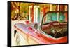 Cars - Chevrolet - Route 66 - Gas Station - Arizona - United States-Philippe Hugonnard-Framed Stretched Canvas