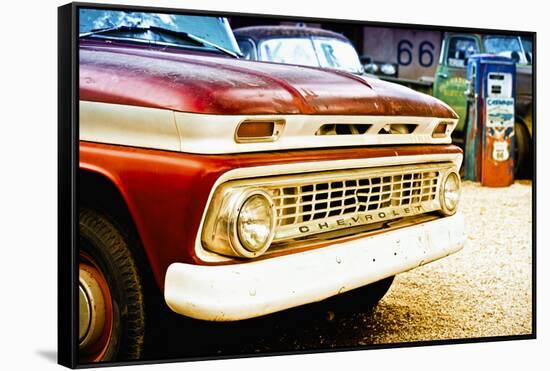 Cars - Chevrolet - Route 66 - Gas Station - Arizona - United States-Philippe Hugonnard-Framed Stretched Canvas