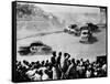 Cars Crashing in Race-null-Framed Stretched Canvas