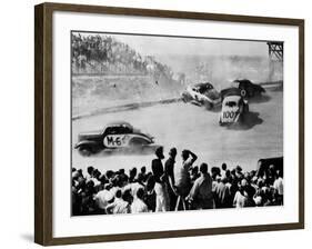 Cars Crashing in Race-null-Framed Photographic Print