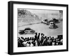 Cars Crashing in Race-null-Framed Photographic Print