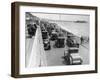 Cars Driving Along Bournemouth Seafront, Dorset, 1928-null-Framed Photographic Print