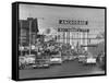 Cars Driving Through City-Nat Farbman-Framed Stretched Canvas