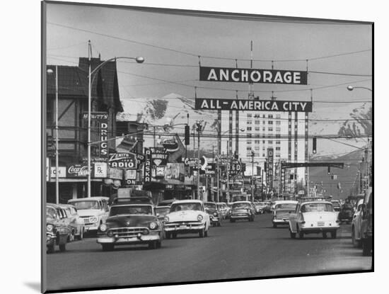 Cars Driving Through City-Nat Farbman-Mounted Photographic Print