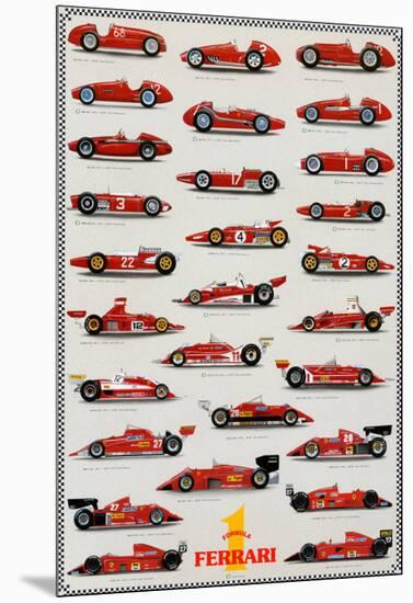 Cars Ferrari Formula I-null-Mounted Poster