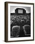 Cars Filling Lot at New Rancho Drive in Theater at Dusk Before the Start of the Feature Movie-Allan Grant-Framed Photographic Print