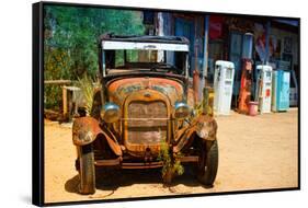 Cars - Ford - Route 66 - Gas Station - Arizona - United States-Philippe Hugonnard-Framed Stretched Canvas