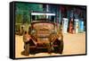 Cars - Ford - Route 66 - Gas Station - Arizona - United States-Philippe Hugonnard-Framed Stretched Canvas