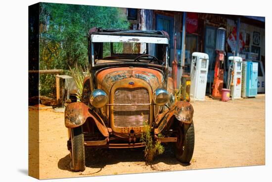 Cars - Ford - Route 66 - Gas Station - Arizona - United States-Philippe Hugonnard-Stretched Canvas