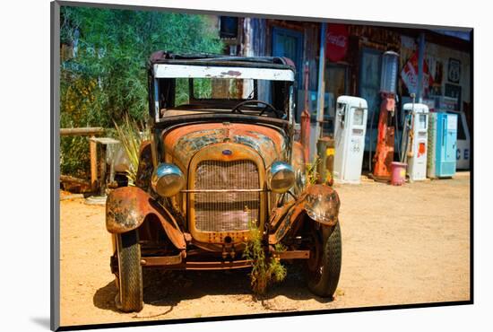 Cars - Ford - Route 66 - Gas Station - Arizona - United States-Philippe Hugonnard-Mounted Photographic Print