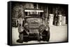 Cars - Ford - Route 66 - Gas Station - Arizona - United States-Philippe Hugonnard-Framed Stretched Canvas