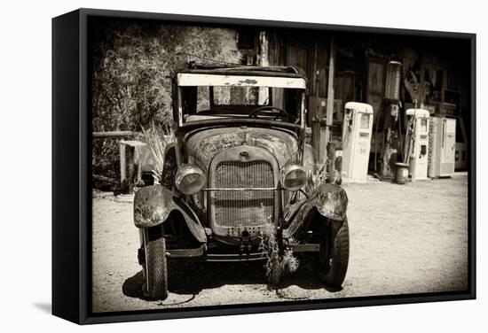 Cars - Ford - Route 66 - Gas Station - Arizona - United States-Philippe Hugonnard-Framed Stretched Canvas