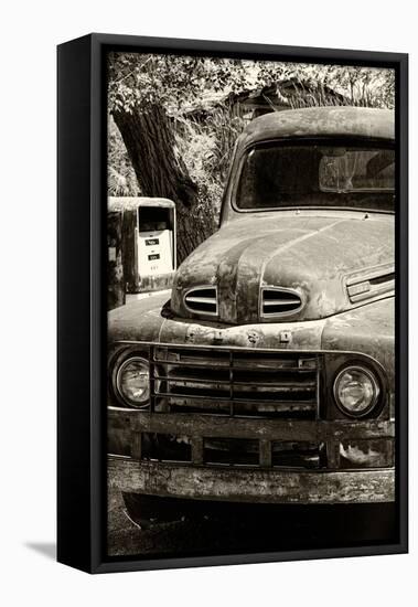 Cars - Ford - Route 66 - Gas Station - Arizona - United States-Philippe Hugonnard-Framed Stretched Canvas