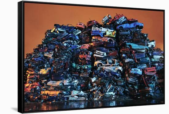 Cars Graveyard-Martin Froyda-Framed Stretched Canvas