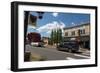Cars in a traditional street in the historic City of Sisters in Deschutes County, Oregon, United St-Martin Child-Framed Photographic Print