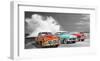 Cars in Avenida de Maceo, Havana, Cuba (BW)-Pangea Images-Framed Giclee Print