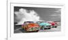 Cars in Avenida de Maceo, Havana, Cuba (BW)-Pangea Images-Framed Giclee Print
