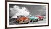 Cars in Avenida de Maceo, Havana, Cuba (BW)-Pangea Images-Framed Giclee Print