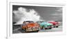 Cars in Avenida de Maceo, Havana, Cuba (BW)-Pangea Images-Framed Giclee Print