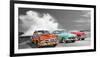 Cars in Avenida de Maceo, Havana, Cuba (BW)-Pangea Images-Framed Giclee Print