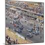 Cars Lining Up on the Starting Grid, French Grand Prix, Le Mans, France, 1967-null-Mounted Photographic Print