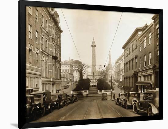 Cars on a Street in Baltimore-null-Framed Photographic Print