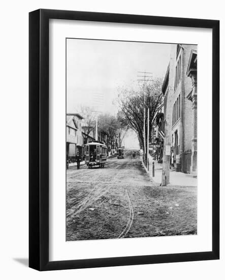 Cars on an Electric Railway-null-Framed Photographic Print