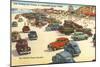 Cars on Beach, Jacksonville, Florida-null-Mounted Art Print