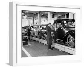 Cars on the Assembly Line at the Fiat Plant-Carl Mydans-Framed Photographic Print