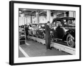 Cars on the Assembly Line at the Fiat Plant-Carl Mydans-Framed Photographic Print