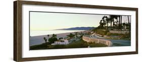 Cars on the road, Highway 101, Santa Monica, Los Angeles County, California, USA-null-Framed Photographic Print