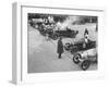 Cars on the start line at a BARC meeting, Brooklands, 1930-Bill Brunell-Framed Photographic Print