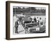 Cars on the start line for a motor race at Brooklands-Bill Brunell-Framed Photographic Print