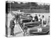 Cars on the start line for a motor race at Brooklands-Bill Brunell-Stretched Canvas