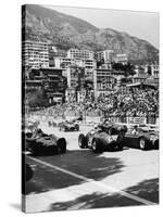 Cars on the Starting Grid, Monaco, 1950S-null-Stretched Canvas