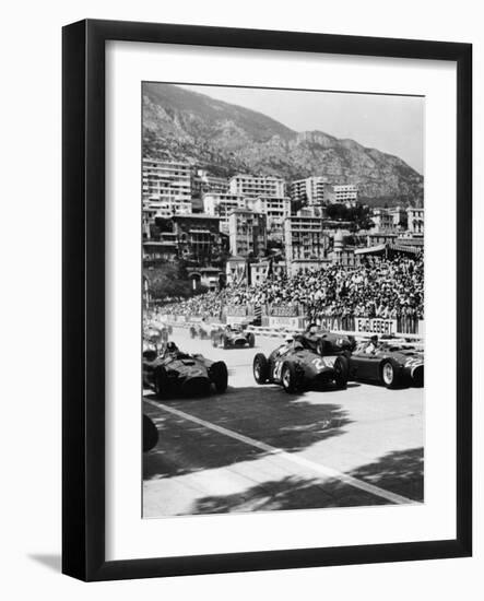 Cars on the Starting Grid, Monaco, 1950S-null-Framed Photographic Print