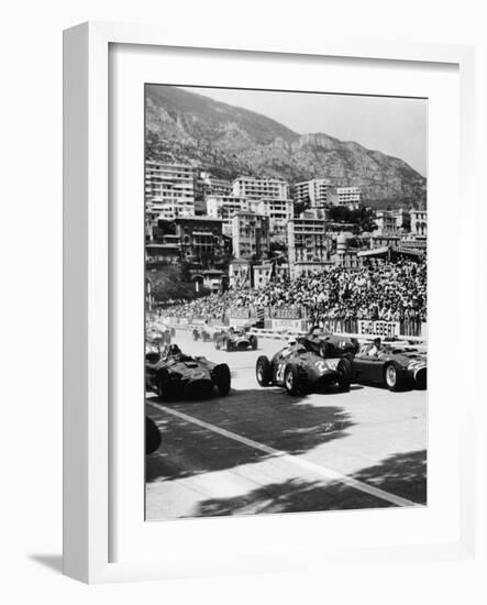 Cars on the Starting Grid, Monaco, 1950S-null-Framed Photographic Print