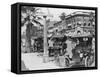 Cars Parked alongside Street-null-Framed Stretched Canvas