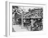 Cars Parked alongside Street-null-Framed Photographic Print