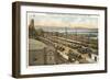 Cars Parked at Mission Beach, San Diego, California-null-Framed Art Print