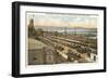 Cars Parked at Mission Beach, San Diego, California-null-Framed Art Print