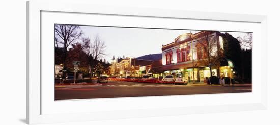 Cars Parked at the Roadside, Ashland, Oregon, USA-null-Framed Photographic Print