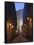 Cars Parked in a Street, Torre Dell'Elefante Tower, Il Castello Old Town, Sardinia, Italy-null-Framed Stretched Canvas