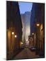 Cars Parked in a Street, Torre Dell'Elefante Tower, Il Castello Old Town, Sardinia, Italy-null-Mounted Photographic Print