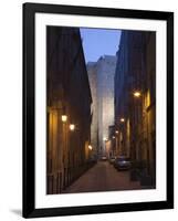 Cars Parked in a Street, Torre Dell'Elefante Tower, Il Castello Old Town, Sardinia, Italy-null-Framed Photographic Print