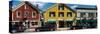 Cars parked in front of stores, Camden, Knox County, Maine, USA-null-Stretched Canvas