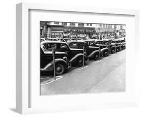 Cars Parked on Street-John Vachon-Framed Photographic Print