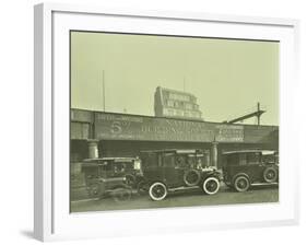 Cars Parked Outside London Bridge Station, 1931-null-Framed Photographic Print