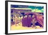 Cars - Route 66 - Gas Station - Arizona - United States-Philippe Hugonnard-Framed Photographic Print