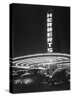 Cars Sitting Outside of a Drive-In Restaurant-Nina Leen-Stretched Canvas